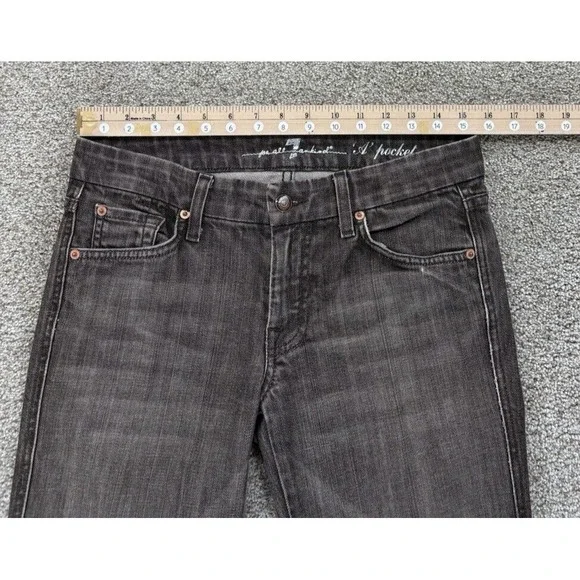7 for All Mankind 'A' Pocket Jeans Womens‎ 28 Brown Flared Stretch Boho Festival - Picture 10 of 14